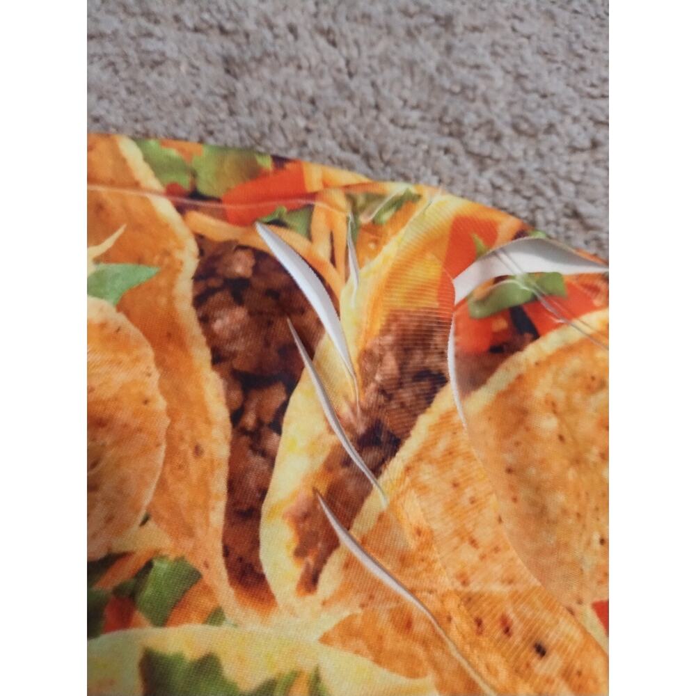 Vivid Tacos Mexican Print Short Sleeve T-Shirt Size 2XL "Distressed Fabric" - Picture 5 of 8